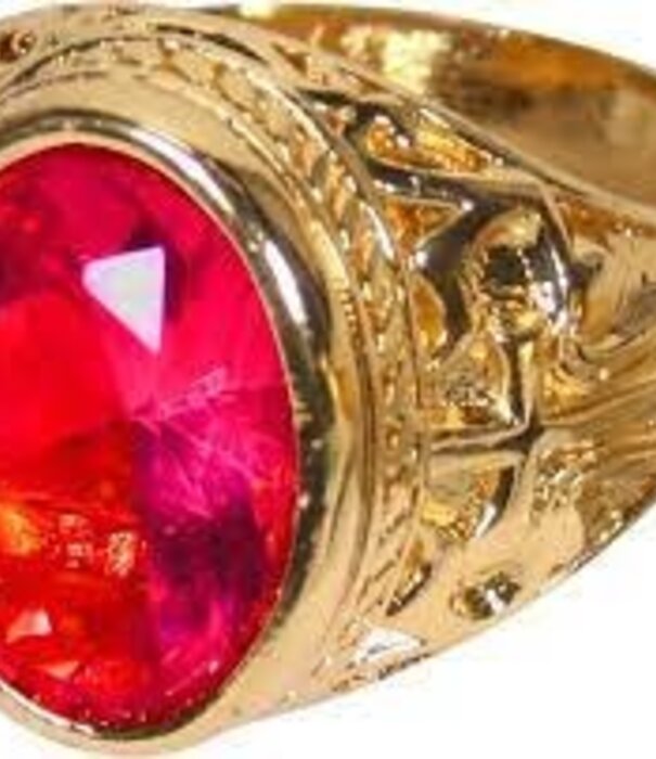Luxe ring sint rood maat 27