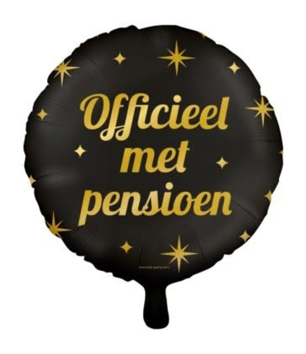 Folie ballon 'officieel met pensioen"