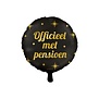 Folie ballon 'officieel met pensioen"