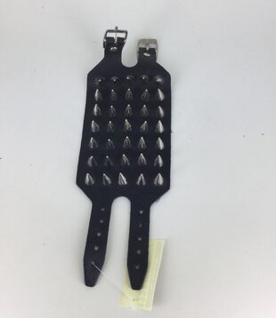 leather bracelet with pins medium (5 rows)