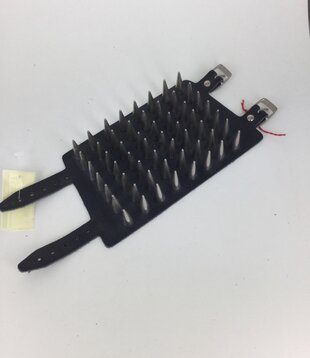 leather bracelet with pins large (7 rows)