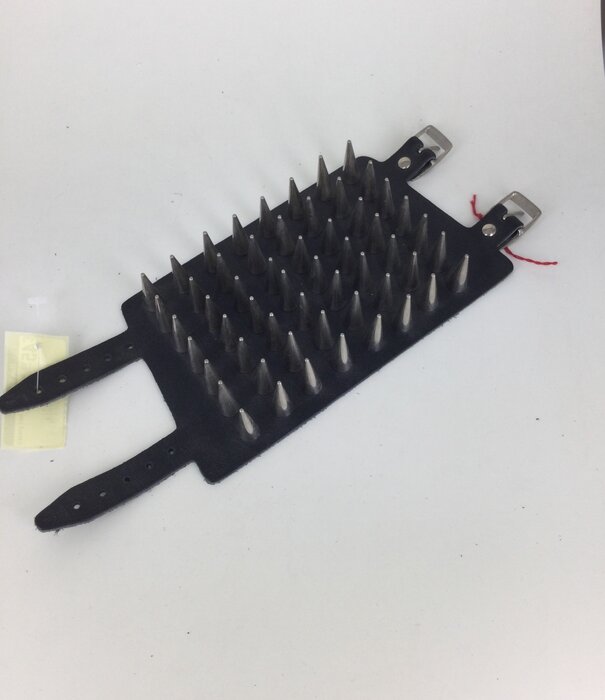 leather bracelet with pins large (7 rows)