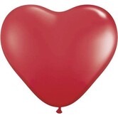 ballon hart rood 90cm 2st