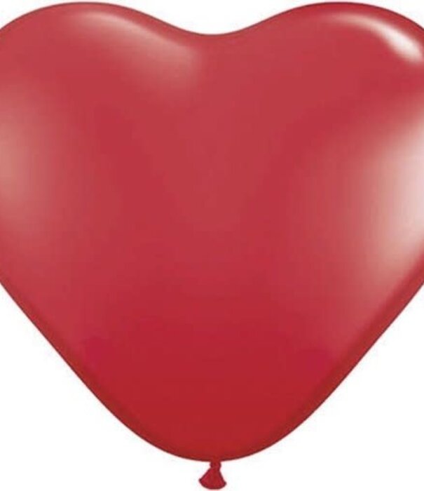 ballon hart rood 90cm 2st
