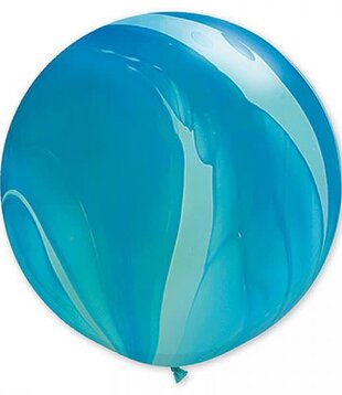 ballonnen rond blauw agaat 76cm 2st