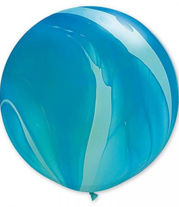 ballonnen rond blauw agaat 76cm 2st