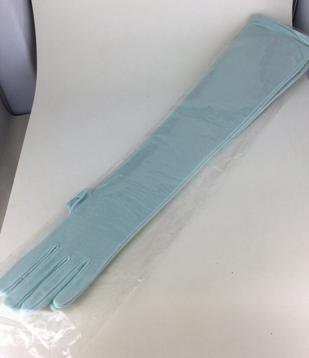 gants longs turquoise