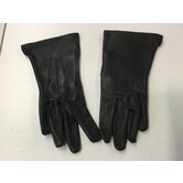 short black gloves leather look