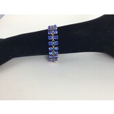 armband strass blauw