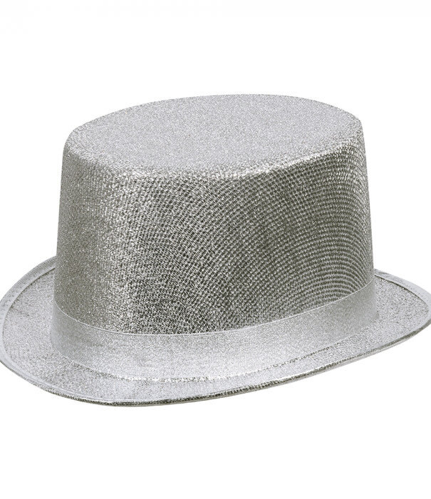 hoed glitter zilver