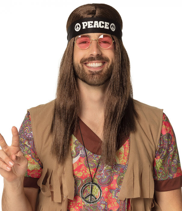 set peace (hoofdband, partybril en ketting)