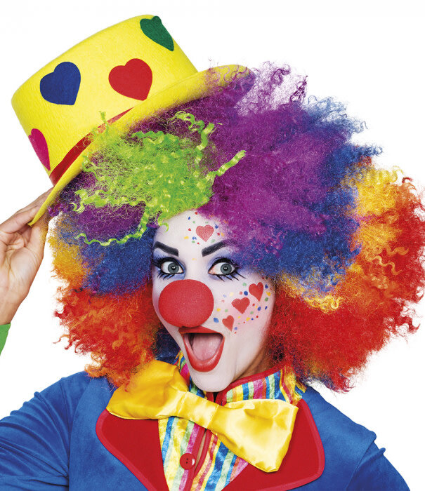 Make-up kit Clown (clownsneus, make-up, spons en penseel)