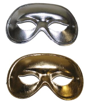 oogmasker metallic zilver of goud