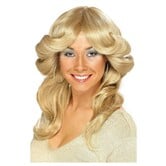 70s flick wig blond