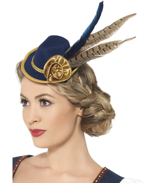 Tyrolean hat on pin blue