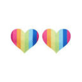 Fever Rainbow heart nipple stickers