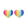 Fever Rainbow heart nipple stickers