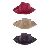 straw hat borsalino red or dark blue