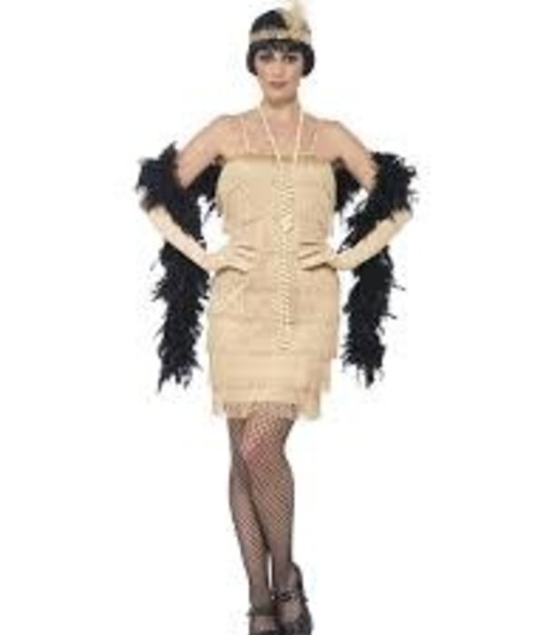 Flapper dress gold + headband