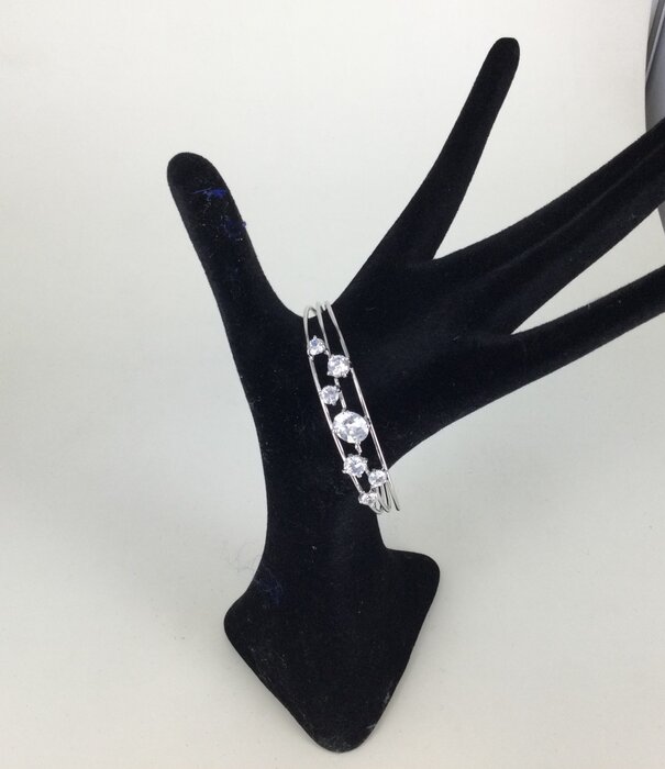 bracelet strass silver