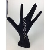 bracelet strass noir argent