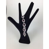 bracelet strass silver/red