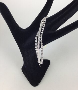 bracelet argent strass