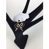 boucles d'oreilles strass or