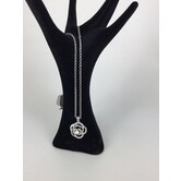 collier strass fleur