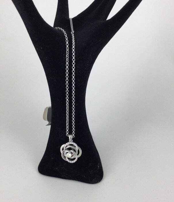 chain rhinestone flower