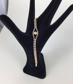 bracelet fine rhinestone gold