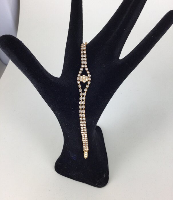 bracelet fine rhinestone gold