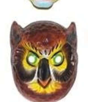 masque en plastique hibou