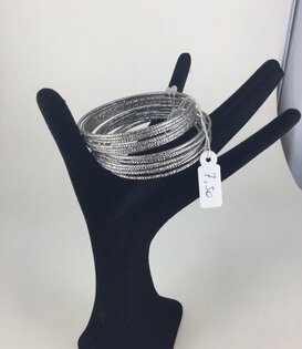 set armbandjes zilver 15stuks
