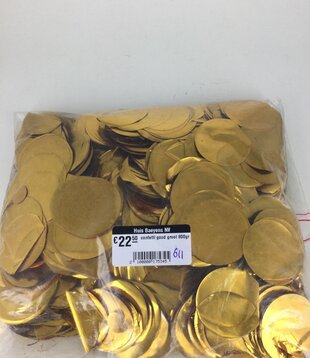 confetti goud groot 800gr