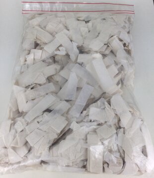 confetti white rectangular 230gr