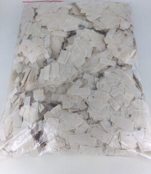 confettis blanc rectangulaire 500gr