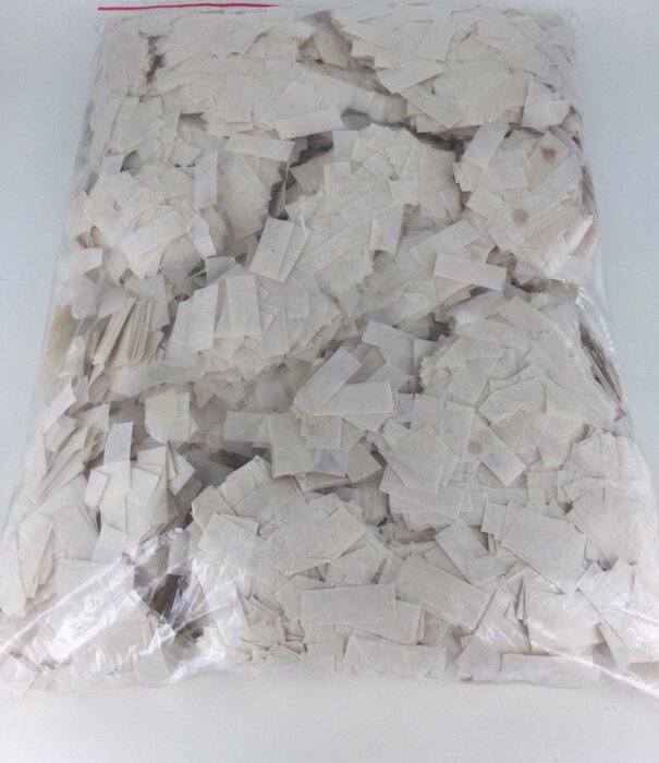 confetti white rectangular 500gr