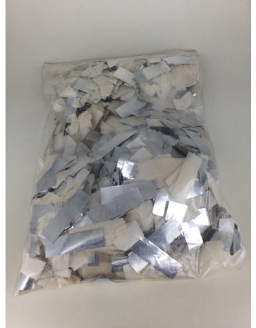 confetti wit/zilver rechthoekig 280gr