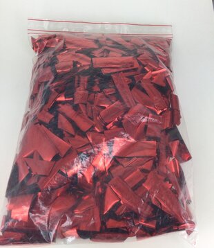 confetti blinkend rood rechthoekig 300gr