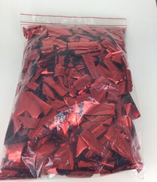 confetti shiny red rectangular 300gr