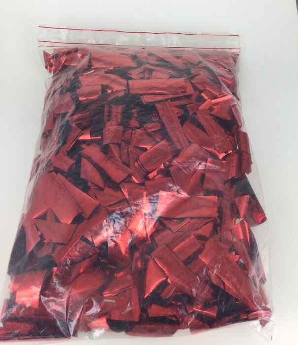 confetti shiny red rectangular 300gr