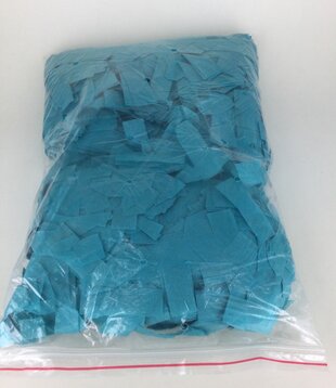 confetti rechthoekig turquoise 500gr