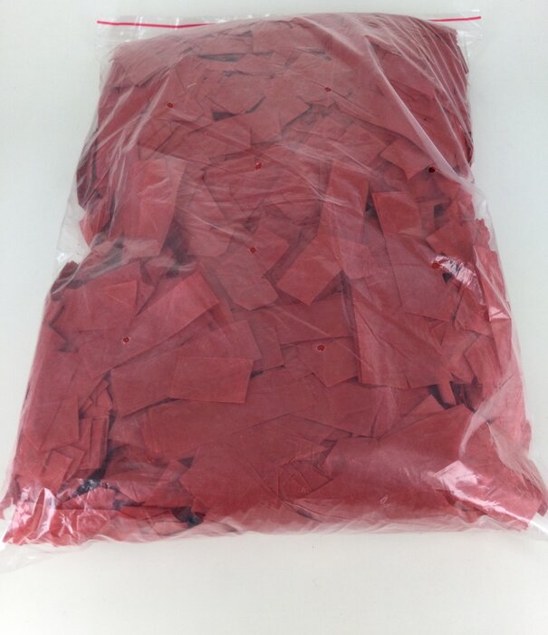 confettis rectangulaire rouge 500gr