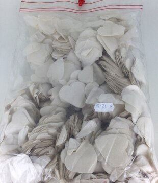 confettis coeurs blanc 250gr