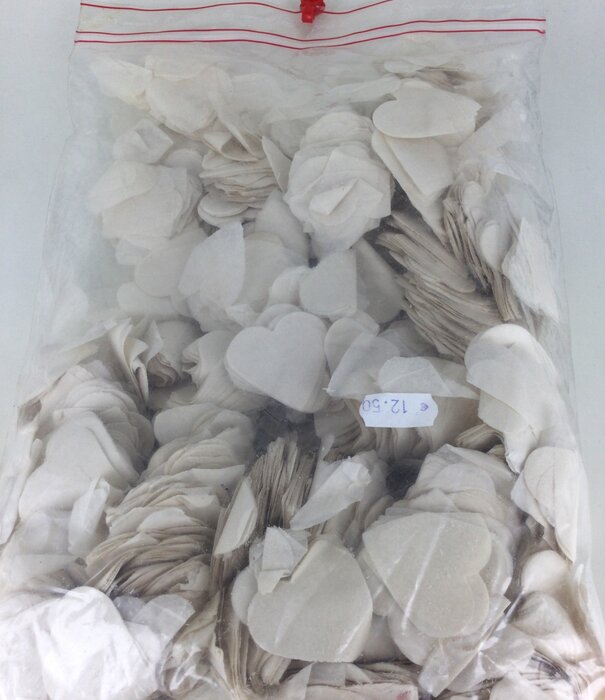 confettis coeurs blanc 250gr