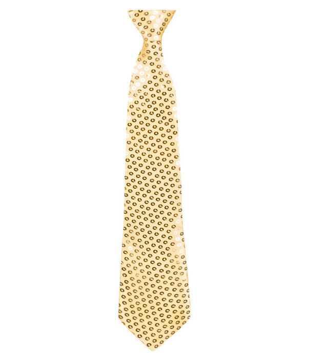 Stropdas Spangles goud (40cm)