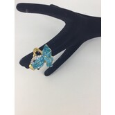 ring vis strass (rekbaar)