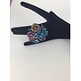 ring strass bloemen (rekbaar)