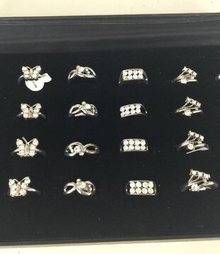 rhinestone rings (choice of 6 different models one size)